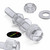 60x Clear Acrylic / PC Slotted Knurled Thumbscrews, M4 x 30 mm, Nuts & Washers