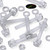 60x Clear Acrylic / PC Slotted Knurled Thumbscrews, M4 x 30 mm, Nuts & Washers