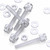 60x Clear Acrylic Slotted Knurled Thumbscrews M4 x 30mm, Nuts & Washers
