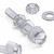 60x Clear Acrylic / PC Slotted Knurled Thumbscrews, M4 x 30mm, Nuts & Washers