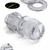 60x Clear Acrylic Slotted Knurled Thumbscrews M8 x 25mm, Nuts & Washers