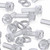 60x Clear Acrylic Slotted Knurled Thumbscrews M8 x 25mm, Nuts & Washers
