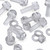 60x Clear Acrylic Slotted Knurled Thumbscrews M8 x 25mm, Nuts & Washers