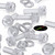 60x Clear Acrylic Slotted Knurled Thumbscrews M8 x 25mm, Nuts & Washers