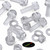 60x Clear Acrylic Slotted Knurled Thumbscrews M8 x 25mm, Nuts & Washers