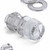 60x Clear Acrylic Slotted Knurled Thumbscrews M8 x 25mm, Nuts & Washers