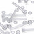 60x Clear Acrylic Slotted Knurled Thumbscrews M6 x 60 mm, Nuts & Washers