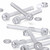 60x Clear Acrylic Slotted Knurled Thumbscrews M6 x 60mm, Nuts & Washers