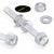60x Clear Acrylic / PC Slotted Knurled Thumbscrews, M6 x 60 mm, Nuts & Washers