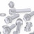 60x Clear Acrylic / PC Slotted Knurled Thumbscrews, M5 x 25 mm, Nuts & Washers