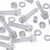60x Clear Acrylic Slotted Knurled Thumbscrews M5 x 25mm, Nuts & Washers