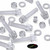 60x Clear Acrylic Slotted Knurled Thumbscrews M5 x 25mm, Nuts & Washers