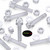 60x Clear Acrylic / PC Slotted Knurled Thumbscrews, M5 x 25mm, Nuts & Washers