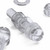 60x Clear Acrylic Slotted Knurled Thumbscrews M5 x 25 mm, Nuts & Washers