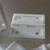 4 x Angled L Hinge Hinges Brackets, White Acrylic + 20x Bolts,