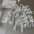 4 x Angled L Hinge Brackets, White Acrylic + 20x Bolts