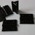 4 x Angled L Hinge Hinges Brackets, Black Acrylic + 20x Bolts,