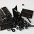 4x Angled L Hinge Brackets, Black Acrylic + 20x Bolts