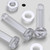 60x Clear Acrylic Pan Head Plastic Screws & Bolts M6 x 30mm, Nuts & Washers
