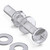 60x Clear Acrylic, Pan Cross Head, M4 x 30mm, Plastic Bolts, Nuts & Washers - Screws