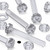 60x Clear Acrylic Pan Head Plastic Screws & Bolts M4 x 30mm, Nuts & Washers