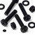 20x Black PP Pan Head Plastic Screws & Bolts M8 x 40mm, Nuts & Washers
