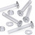 50x Clear Acrylic Countersunk Screws & Bolts M4 x 30mm, Nuts & Washers
