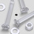 50x Clear Acrylic, Countersunk Cross Head, M4 x 30mm, Plastic Bolts, Nuts & Washers - Screws