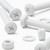20x White, Pan Cross Head, (PP), M5 x 40 mm, Plastic Bolts, Nuts & Washers - Screws