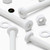 20x White PP Pan Head Plastic Screws & Bolts M5 x 40mm, Nuts & Washers