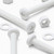 20x White, Pan Cross Head, (PP), M5 x 40 mm, Plastic Bolts, Nuts & Washers - Screws