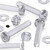 60x Clear Acrylic, Pan Cross Head, M5 x 30 mm, Plastic Bolts, Nuts & Washers - Screws