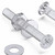 50x Clear Acrylic, Countersunk Cross Head, M3 x 25mm, Plastic Bolts, Nuts & Washers - Screws