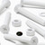 20x White PP Countersunk Plastic Screws & Bolts M5 x 40mm, Nuts & Washers