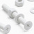 20x White, Countersunk Cross Head, (PP), M5 x 40mm, Plastic Bolts, Nuts & Washers - Screws