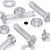 50x Clear Acrylic, Countersunk Cross Head, M3 x 16 mm, Plastic Bolts, Nuts & Washers - Screws