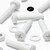 20x White, Pan Cross Head, (PP), M8 x 40mm, Plastic Bolts, Nuts & Washers -Screws