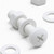 20x White PP Pan Head Plastic Screws & Bolts M8 x 40mm, Nuts & Washers