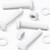 20x White PP Pan Head Plastic Screws & Bolts M8 x 40mm, Nuts & Washers