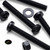20x Black PP Pan Head Plastic Screws & Bolts M5 x 40mm, Nuts & Washers