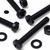 20x Black, Pan Cross Head, (PP), M5 x 40mm, Plastic Bolts, Nuts & Washers -Screws
