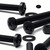 20x Black PP Pan Head Plastic Screws & Bolts M5 x 40mm, Nuts & Washers