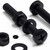 20x Black PP Pan Head Plastic Screws & Bolts M5 x 40mm, Nuts & Washers