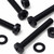 20x Black PP Pan Head Plastic Screws & Bolts M5 x 40mm, Nuts & Washers