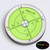 Magnetic Metal Large Spirit Bubble Level 60mm Diameter, Green/Silver