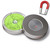 Magnetic Metal 60mm Diameter Bullseye Spirit Bubble Level, Round, Green