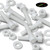 10x Natural PVDF Socket Head Machine Screws M4 x 20mm, Nuts & Washers