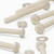 50x Natural Nylon Pan Head Machine Screws & Bolts M4 x 40mm, Nuts & Washers