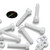 10x PVDF, Socket Head, M3 x 20mm, Bolts, Washers & Nuts - Machine Screws