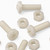 50x Natural Nylon Pan Head Machine Screws & Bolts M6 x 20mm, Nuts & Washers